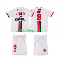 Camisola Júnior AC Milan WEAH 8 1996 1997 Retro Alternativa Equipamento Manga Curta