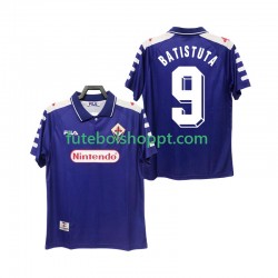 Camisola Homem ACF Fiorentina BASTUTA 9 Retro Principais Equipamento 1998 1999 Manga Curta