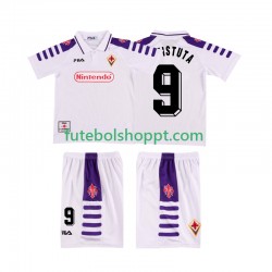 Camisola Júnior ACF Fiorentina BASTUTA 9 Retro Alternativa Equipamento 1998 1999 Manga Curta