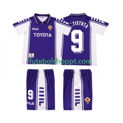 Camisola Júnior ACF Fiorentina BASTUTA 9 2000 Retro Principais Equipamento 1999 Manga Curta