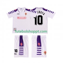 Camisola Júnior ACF Fiorentina RUI COSTA 10 Retro Alternativa Equipamento 1998 1999 Manga Curta