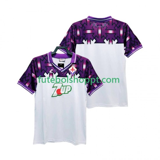 Camisola Homem ACF Fiorentina 1992 1993 Retro Alternativa Equipamento Manga Curta