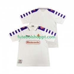 Camisola Homem ACF Fiorentina Retro Alternativa Equipamento 1998 1999 Manga Curta
