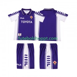 Camisola Júnior ACF Fiorentina 2000 Retro Principais Equipamento 1999 Manga Curta