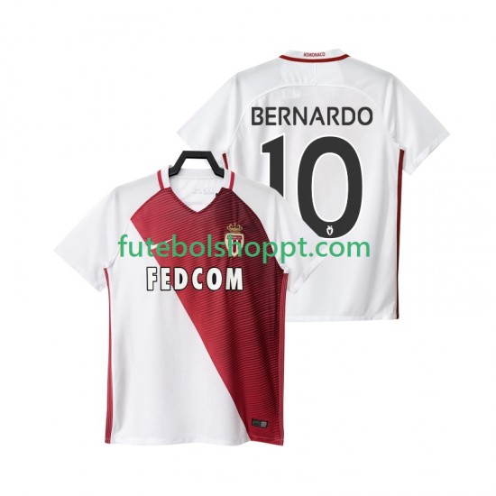 Camisola Homem AS Monaco BERNARDO 10 2016 2017 Principais Equipamento Manga Curta