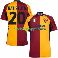 Camisola Homem AS Roma Batistuta 20 2000 2001 Retro Principais Equipamento Manga Curta