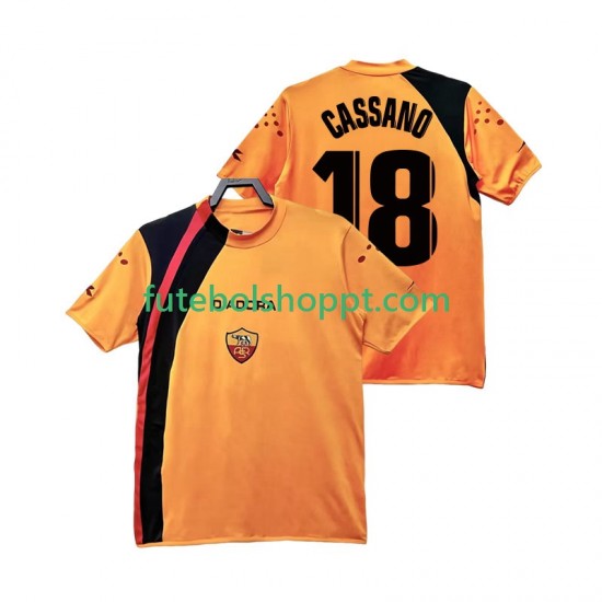 Camisola Homem AS Roma CASSANO 18 2005 Retro Principais Equipamento 2006 Manga Curta