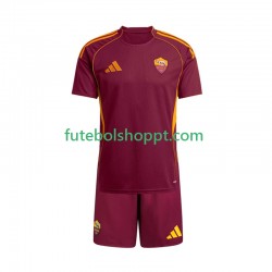 Camisola Júnior AS Roma Principais Equipamento 2025-2026 Manga Curta