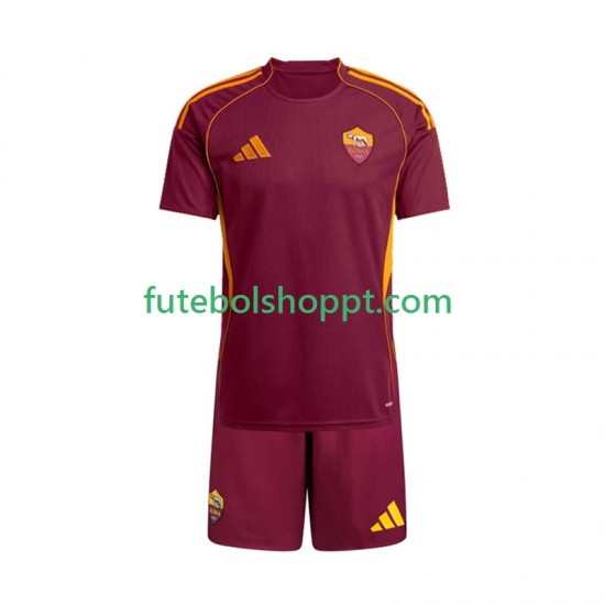 Camisola Júnior AS Roma Principais Equipamento 2025-2026 Manga Curta