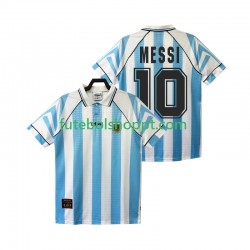 Camisola Homem Argentina Lionel Messi 10 1996 1997 Retro Principais Equipamento Manga Curta