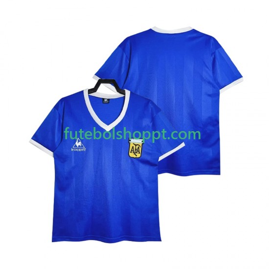 Camisola Homem Argentina 1986 Retro Alternativa Equipamento Manga Curta