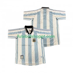 Camisola Homem Argentina Retro Principais Equipamento 1998 Manga Curta