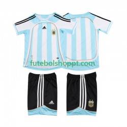 Camisola Júnior Argentina 2007 Retro Principais Equipamento 2006 Manga Curta