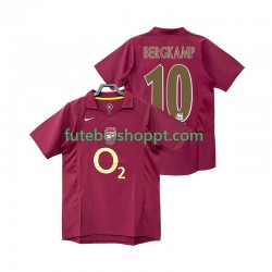 Camisola Homem Arsenal BERGKAMP 10 2005 Retro Principais Equipamento 2006 Manga Curta
