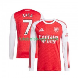 Camisola Homem Arsenal Bukayo Saka 7 Principais Equipamento 2025-2026 Manga Comprida