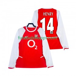 Camisola Homem Arsenal Henry 14 2003 Retro Principais Equipamento 2002 Manga Comprida