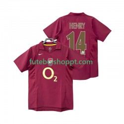 Camisola Homem Arsenal Henry 14 2005 Retro Principais Equipamento 2006 Manga Curta