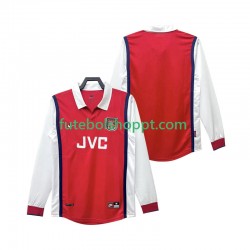 Camisola Homem Arsenal Retro Principais Equipamento 1998 1999 Manga Comprida