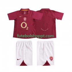 Camisola Júnior Arsenal 2005 Retro Principais Equipamento 2006 Manga Curta