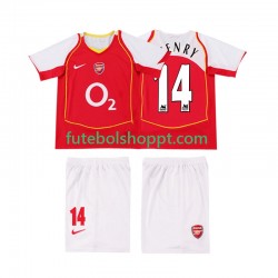 Camisola Júnior Arsenal Thierry Henry 14 2005 Retro Principais Equipamento 2004 Manga Curta