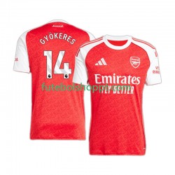 Camisola Homem Arsenal Viktor Gyokeres 14 Principais Equipamento 2025-2026 Manga Curta