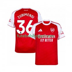 Camisola Homem Arsenal Zubimendi 36 Principais Equipamento 2025-2026 Manga Curta