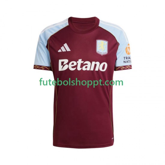 Camisola Homem Aston Villa Principais Equipamento 2025-2026 Manga Curta