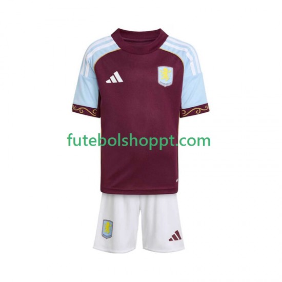 Camisola Júnior Aston Villa Principais Equipamento 2025-2026 Manga Curta