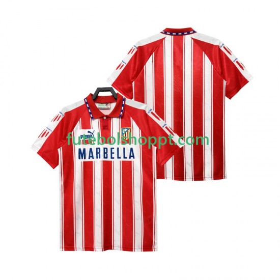 Camisola Homem Atlético Madrid 1995 Retro Principais Equipamento 1994 Manga Curta