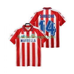 Camisola Homem Atlético Madrid SIMEONE 14 1995 Retro Principais Equipamento 1994 Manga Curta