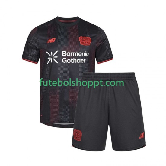 Camisola Júnior Bayer 04 Leverkusen Principais Equipamento 2025-2026 Manga Curta