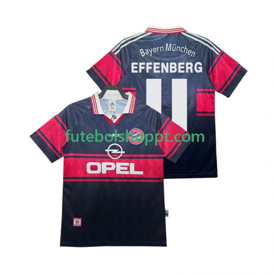 Camisola Homem Bayern de Munique Effenberg 11 1997 Retro Principais Equipamento 1999 Manga Curta