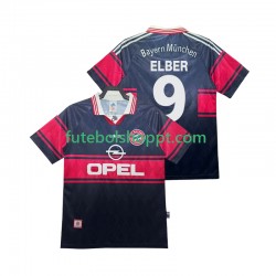 Camisola Homem Bayern de Munique Elber 9 1997 Retro Principais Equipamento 1999 Manga Curta