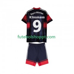 Camisola Júnior Bayern de Munique Klinsmann 9 1997 Retro Principais Equipamento 1999 Manga Curta