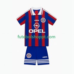 Camisola Júnior Bayern de Munique 1995 1997 Retro Principais Equipamento Manga Curta