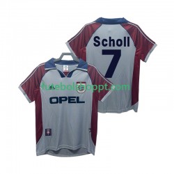 Camisola Homem Bayern de Munique Scholl 7 Retro Terceiro Equipamento 1998 1999 Manga Curta