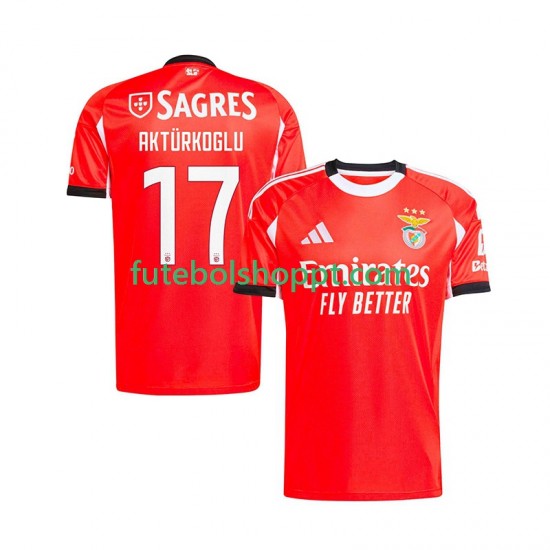 Camisola Homem Benfica Kerem Akturkoglu 17 Principais Equipamento 2025-2026 Manga Curta