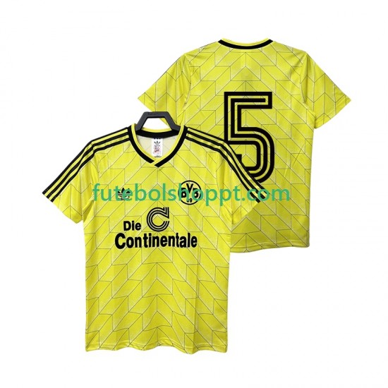 Camisola Homem Borussia Dortmund 5 1988 1989 Retro Principais Equipamento Manga Curta
