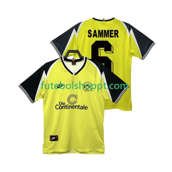 Camisola Homem Borussia Dortmund SAMMER 6 1995 1996 Retro Principais Equipamento Manga Curta