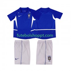 Camisola Júnior Brasil Retro Alternativa Equipamento 2002 Manga Curta