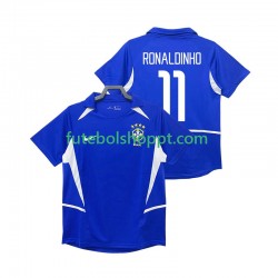 Camisola Homem Brasil RONALDINHO 11 Retro Alternativa Equipamento 2002 Manga Curta Camisola Homem Brasil RONALDINHO 11 Retro Alternativa Equipamento 2002 Manga Curta