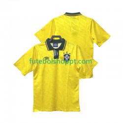 Camisola Homem Brasil 1991 1993 Retro Principais Equipamento Manga Curta