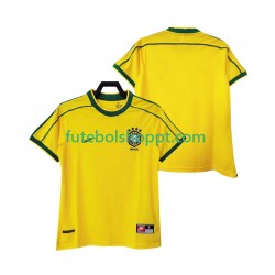 Camisola Homem Brasil Retro Principais Equipamento 1998 Manga Curta Camisola Homem Brasil Retro Principais Equipamento 1998 Manga Curta