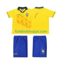 Camisola Júnior Brasil Retro Principais Equipamento 1994 Manga Curta