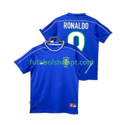 Camisola Homem Brasil Ronaldo 9 Retro Alternativa Equipamento 1998 Manga Curta