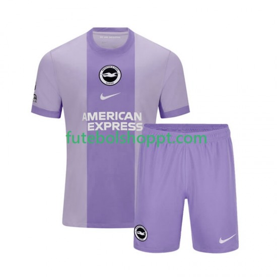 Camisola Júnior Brighton Hove Albion Alternativa Equipamento 2025-2026 Manga Curta
