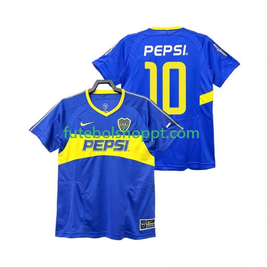Camisola Homem CA Boca Juniors PEPSI 10 2003 Retro Principais Equipamento 2004 Manga Curta