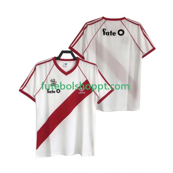 Camisola Homem CA River Plate 1986 Retro Principais Equipamento Manga Curta