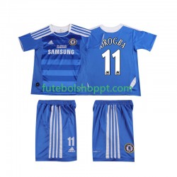 Camisola Júnior Chelsea DROGBA 11 2012 Retro Principais Equipamento 2011 Manga Curta
