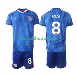 Camisola Júnior Chelsea Enzo Fernandez 8 Principais Equipamento 2025-2026 Manga Curta